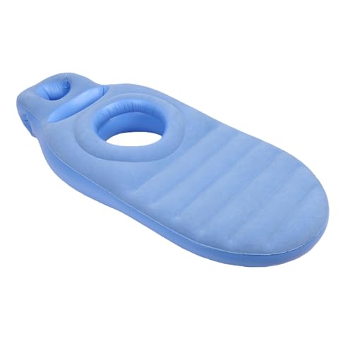 Yechiry Ganzkörperkissen mit Bauchloch, Aufblasbare Schlafende Stütze PVC Leichtes Mutterschaftskissen Ganzkörperluftbett -Stützkissen Zum Schlafen, Pool Schweben, Yoga (Blue) von Yechiry