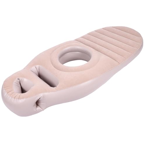 Yechiry Ganzkörperkissen mit Bauchloch, Aufblasbare Schlafende Stütze PVC Leichtes Mutterschaftskissen Ganzkörperluftbett -Stützkissen Zum Schlafen, Pool Schweben, Yoga (Gray) von Yechiry