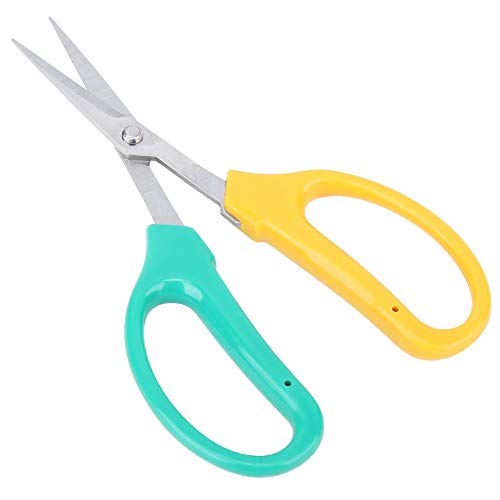 Yechiry Gebogene Klingenschnellschere, Edelstahl -Zweig -Trimmers Obst -Picking -Schere mit Anti -Schleuder -ergonomischem Griff für Gärten Bonsai Sträucher Blumen Kinderzimmer von Yechiry