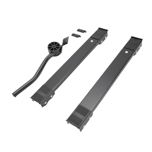 Yechiry Geräterollen für Hohe Belastungen, Möbelroller mit Vibrationsdämpfenden Gummipads, Einstellbarer Basislänge, Doppelbremsdesign, von Waschmaschinen, (Schwarzes Richtungsrad + Streakbalken) von Yechiry