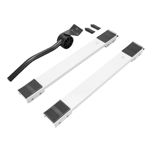 Yechiry Geräterollen für Hohe Belastungen, Möbelroller mit Vibrationsdämpfenden Gummipads, Einstellbarer Basislänge, Doppelbremsdesign, von Waschmaschinen, (Weißes Richtungsrad + Streakbalken) von Yechiry