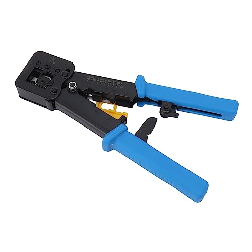 Yechiry Handheld Cable Crimper mit Netzwerkdrahtstripper, RJ45 Crimping Tool Ethernet Crimper für RJ12 RJ11 Cat6 Cat6a Cat5e Cat5 Pass durch Stecker Yechiry Handheld Cable Crimper mit Netzwerkdrahtstripper, RJ45 Crimping Tool Ethernet Crimper für RJ12 RJ11 Cat6 Cat6a Cat5e Cat5 Pass durch Stecker von Yechiry