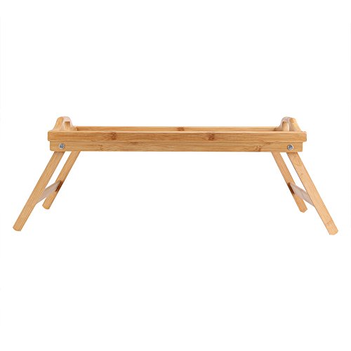 Yechiry Holzbettschachstaber, Tragbarer Frühstückstisch mit Faltbaren Beinen Mehrzweck -Laptray -Schoßschreibtisch mit Erhöhter Kante, Ideal für Sofa Leser Laptop Serving von Yechiry