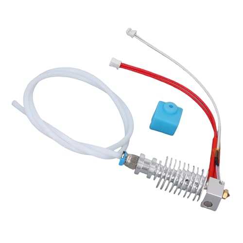 Yechiry Hotend -Kit, Zusammengebautes Metall -3D Drucker Zusammengebautes Hotend Kit mit 0,4 Mm Messingdüsen Silikonsocke, Schnell Ersetzt Hot End Sets für I3 Mega 3D Drucker von Yechiry