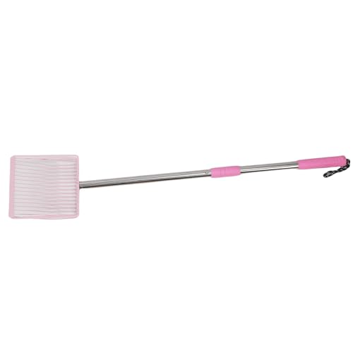 Yechiry Katzenstreuschaufel mit Langem Metallgriff, 3 Teilig Abnehmbar Edelstahl Antihaftbeschichtung Multifunktionale Hühnerstreuschaufel, Sieb, Haustierkotschaufel Katzenbedarf (PINK) von Yechiry