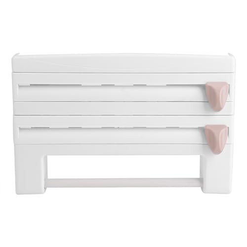 Yechiry Küchensauce Flaschenlagerstange, Wandmontage Küchenrollenhalter Papierhandtuchhalter mit Folienschneider Haftungsfilm Rack Küche Aufbewahrungshalterung für Aluminiumfolie und Yechiry Küchensauce Flaschenlagerstange, Wandmontage Küchenrollenhalter Papierhandtuchhalter mit Folienschneider Haftungsfilm Rack Küche Aufbewahrungshalterung für Aluminiumfolie und von Yechiry