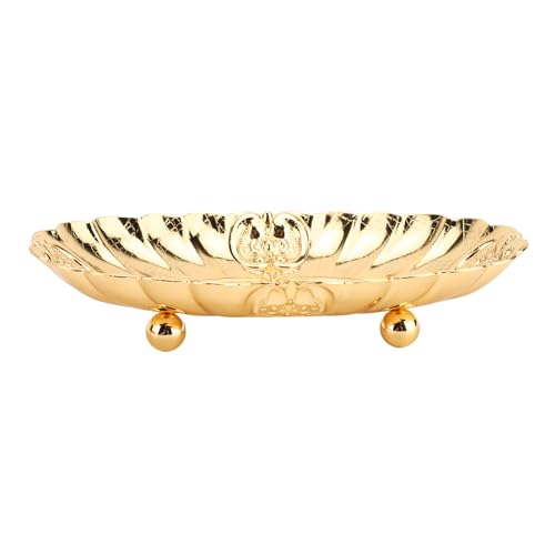 Yechiry Metal Oval Servingplatte, Buffet -Gebäck -Servierplatte, Multifunktionales Obst -Snack -Abendessen -Display -Tablett für Zuhause, Restaurant, Bar, Picknick, Camp (kleine Größe) von Yechiry