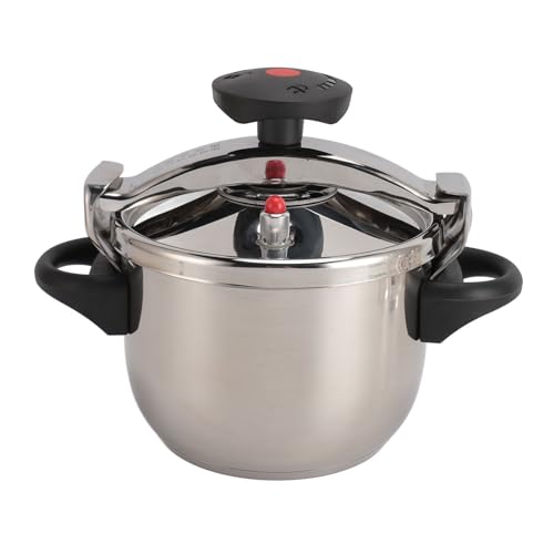 Yechiry Mini-Schnellkochtopf, Edelstahl, 3 L, 55 KPa, Hochdrucktopf mit Elastischem Balken, Mattiertem und Griff für Fleisch, Gemüse, Suppen, Reis, Brei, Fisch von Yechiry