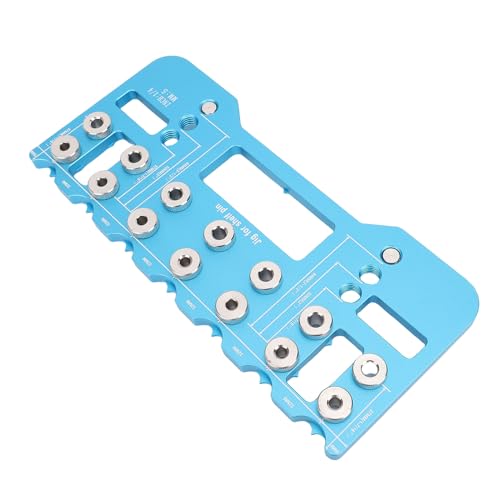 Yechiry Regal -Stift -Bohr -Jig, Schrankhardware -Schablone, Lochvorlage mit Einstellbar 64 128 192 -mm -Abstand Aluminiumlegierung Holzbearbeitungswerkzeug mit Bohrer und Halter für von Yechiry
