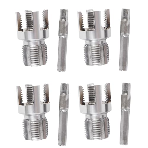 Yechiry Rohrgewindewerkzeug PVC Rohrgewinde Kit Interne Externe Rohre Gewindeschneider für G1/2 -Kunststoffrohre mit 1/4in -Hex -Schaft Nr. 45 Stahl von Yechiry