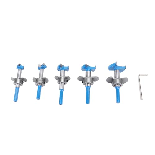 Yechiry Scharnier Langweiliges Bohrer -Bit -Set, 5 -propc -Schrankscharnier -Bohrmaschinen -Bohrer, mit Carbid -Tipp und Hex -Schaft für die Holzbearbeitung Verdeckter Installation von Yechiry
