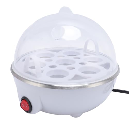 Yechiry Schnellelektrische Eierkocher für Hart Gekochte Eier, 7 Eierkapazität 350W Eierkochmaschine mit Anti -Trockenverbrennung Zum Frühstück zu Hause (EU -Stecker 220 V 220V) von Yechiry