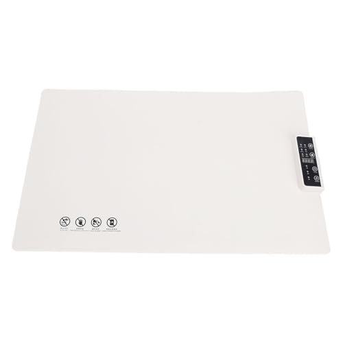 Yechiry Silikon Electric Food Wärme Matte Roll Up Food Wärmer Faltbarer Heizungsschale mit 5 Temperaturpegel 3 Timereinstellungen für Partys Buffets Täglich (White) von Yechiry