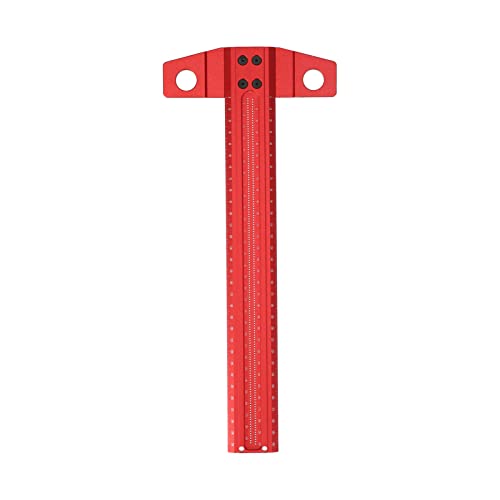 Yechiry T Typ Aluminiumlegierung Rechtsanlurer -Schreiber für die Holzglasmarkierung, mit Klarer Skalen, Bequemer Betrieb, Gleichbleibiger Markierung, T -rechtwinkliger Lineal (300 mm) von Yechiry