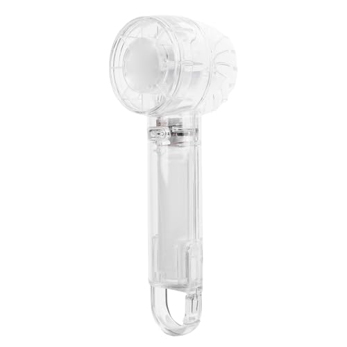 Yechiry Tragbarer Handventilator, Transparenter -Ventilator mit Fortschrittlicher Turbinentechnologie und 3 Geschwindigkeitsmodi, Schnellladung Typ C, 6 Stunden Laufzeit, Einziehbarer (WHITE) von Yechiry