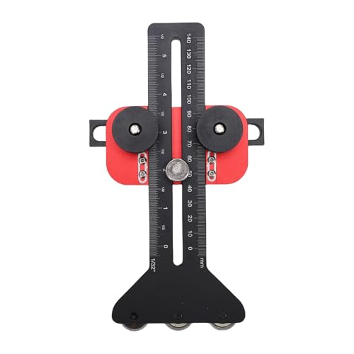 Yechiry U Slot T Schlitzdünn JIG, Dünne -Tisch -Säge JIG 3 -Riemenscheiben mit Kaiserlichen Metrischen Skalen 8 -Zoll -Extension Aluminiumlegierung Holzbearbeitungswerkzeug von Yechiry