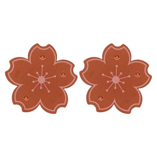 Yechiry Vogeltränke Kupferscheibe, 99,99% Reines Kupfer Wasserreiniger mit Triple Point Unterstützung Blume Form Vogeltränke Platte Universal Fit für Outdoor Vogeltränken, 2 PCS (C-Typ) von Yechiry
