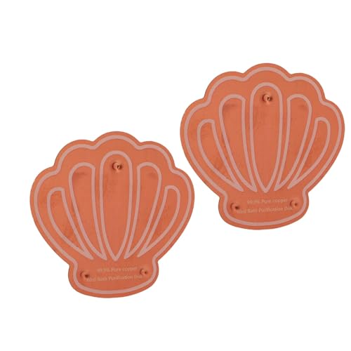 Yechiry Vogeltränke Kupferscheibe, 99,99% Reines Kupfer Wasserreiniger mit Triple Point Unterstützung Blume Form Vogeltränke Platte Universal Fit für Outdoor Vogeltränken, 2 PCS (G-Typ) von Yechiry