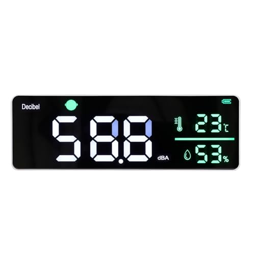 Yechiry Wandhänge -Klangpegelmessgerät, Dezibel -Geräuschmessgerät, 11 Zoll Großes LED -Display Auto Alarm Multifunktional, mit Langem USB -Kabel für das Home Office Yechiry Wandhänge -Klangpegelmessgerät, Dezibel -Geräuschmessgerät, 11 Zoll Großes LED -Display Auto Alarm Multifunktional, mit Langem USB -Kabel für das Home Office von Yechiry