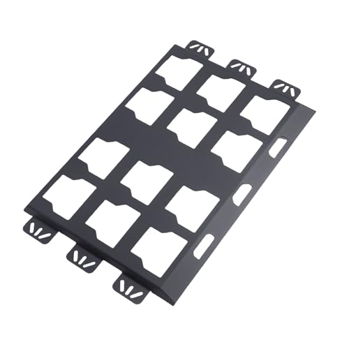 Yechiry Werkzeugkastenmontageplatte, Aluminiumlegierungsprotokollbasis mit Email Finish für Wand oder Bodenhalterung, Kompatibel mit Garagenwagen, LKW -Betten und Molle Paneele (BLACK) von Yechiry