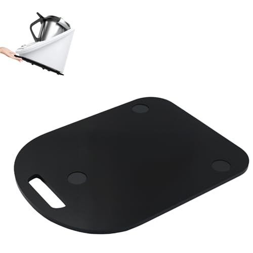 YedZen Gleitbrett für Thermomix TM5/TM6, Acryl Gleitbrett Verschieben Schnelles mit Kugelrollen und Griff für Thermomix TM6 TM5, Schwarz Bewegen Rollbrett für Thermomix TM5 TM6 von YedZen