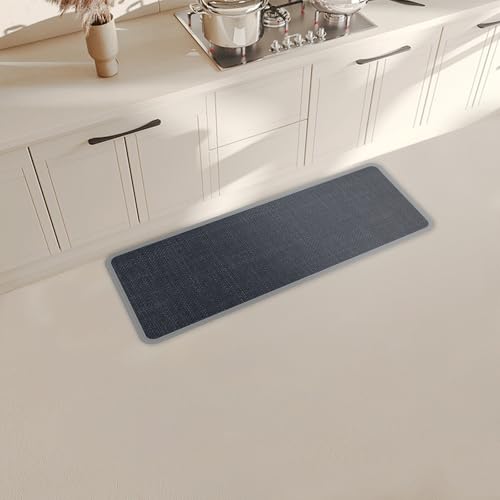 YedZen Küchenteppich Waschbar Rutschfest, 43x120cm Küchenläufer Rutschfest Teppich Läufer Flur, Schwarz Waschbare Sisaloptik Gewebte Saugfähig Teppiche für Küchen&Wohnraum, Leicht Reinigen Küchenmatte YedZen Küchenteppich Waschbar Rutschfest, 43x120cm Küchenläufer Rutschfest Teppich Läufer Flur, Schwarz Waschbare Sisaloptik Gewebte Saugfähig Teppiche für Küchen&Wohnraum, Leicht Reinigen Küchenmatte von YedZen