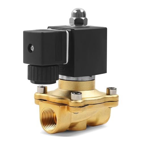 YedZen Magnetventil Messing, 230V AC G1/2" Geschlossen N/C 0-10 bar DN15 Messing Elektromagnetventil, Direktwirkende Elektrisch Magnet Elektrisches Magnetventil für Wasser Luft Diesel Kerosin Benzin YedZen Magnetventil Messing, 230V AC G1/2" Geschlossen N/C 0-10 bar DN15 Messing Elektromagnetventil, Direktwirkende Elektrisch Magnet Elektrisches Magnetventil für Wasser Luft Diesel Kerosin Benzin von YedZen