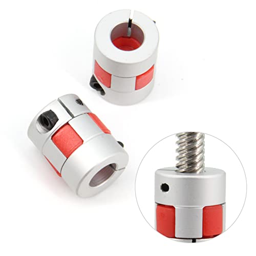 Yeebyee 10mm bis 10mm Bohrung Aluminium Pflaume Flexible Wellenkupplung Servo SchrittmotorKlaue D20xL25 Stecker Flexible Wellenkupplungen für 3D Drucker/CNC Maschine, 2 Stück/Packung von Yeebyee