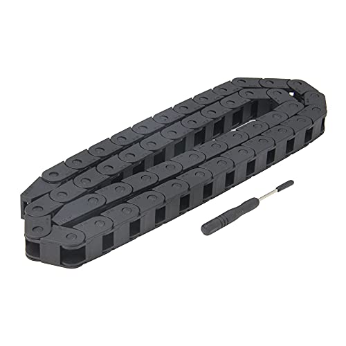 Yeebyee 1Meter Schleppkette Kabelträger 10x10mm geschlossener Typ R18 Kabelkette Draht für 3D Drucker und CNC Maschinen Kommt mit Schraubendreher Werkzeug von Yeebyee