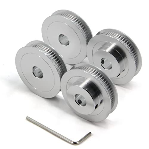 Yeebyee 4 Stück 2GT Riemenscheibe 60 Zähne 10mm Bohrung 60T Zahnriemenscheibe Synchronrad Aluminium für Breite 6mm Riemen 3D-Drucker Teile von Yeebyee