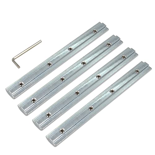 Yeebyee Silber Geradliniger Verbinder 7.1"Joint Bracket mit M6 Schraube für 0.31" Schlitz 4040 Serie Aluminium Strangpressprofil, 4Stück/Packung von Yeebyee