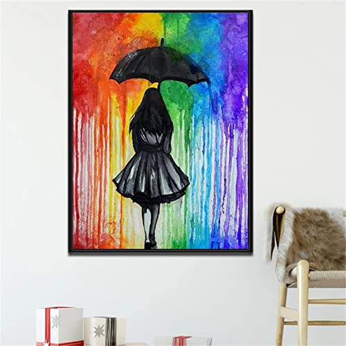DIY Diamond Painting,Buntes Regenschirm-Mädchen 5D Adult Kinder Diamant Painting Bilder Kits,Full Drill Strass Stickerei Kreuzstich Diamant Malerei Leinwand Mosaik Home Wall Decor Round Drill,30x50cm DIY Diamond Painting,Buntes Regenschirm-Mädchen 5D Adult Kinder Diamant Painting Bilder Kits,Full Drill Strass Stickerei Kreuzstich Diamant Malerei Leinwand Mosaik Home Wall Decor Round Drill,30x50cm von Yeecer