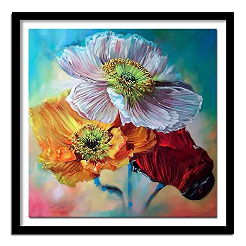 DIY Diamond Painting Farbe Mohnblume 5D Adult Kinder Diamant Painting Bilder Kits,Full Drill Strass Stickerei Kreuzstich Diamant Malerei Mosaik Kunsthandwerk für Home Wall Decor Square drill,30x30cm DIY Diamond Painting Farbe Mohnblume 5D Adult Kinder Diamant Painting Bilder Kits,Full Drill Strass Stickerei Kreuzstich Diamant Malerei Mosaik Kunsthandwerk für Home Wall Decor Square drill,30x30cm von Yeecer