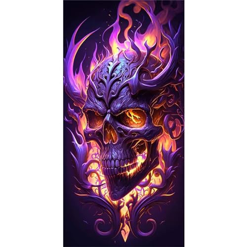 Diamond Painting für Erwachsene Kinder,Fantasie Lila Totenkopf 5D DIY Diamant Painting Bilder Set Full Drill Stickerei Kreuzstich Diamant Malerei für Schlafzimmer Büro Wand Dekor Rundbohrer,30x60cm Diamond Painting für Erwachsene Kinder,Fantasie Lila Totenkopf 5D DIY Diamant Painting Bilder Set Full Drill Stickerei Kreuzstich Diamant Malerei für Schlafzimmer Büro Wand Dekor Rundbohrer,30x60cm von Yeecer