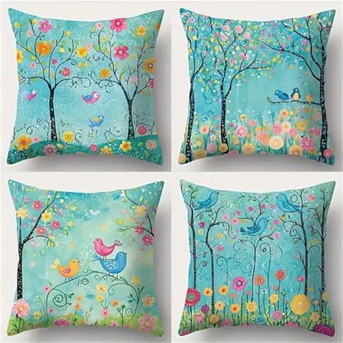 Kissenbezug 45x45cm 4er Set Blaue Cartoon-Bäume Dekorative Kissenbezüge,Samt Soft Dekorative Kissenhülle Moderne Sofakissenbezug für Garten Sofa Wohnzimmer Zuhause Dekoration Kissenbezug 45x45cm 4er Set Blaue Cartoon-Bäume Dekorative Kissenbezüge,Samt Soft Dekorative Kissenhülle Moderne Sofakissenbezug für Garten Sofa Wohnzimmer Zuhause Dekoration von Yeecer
