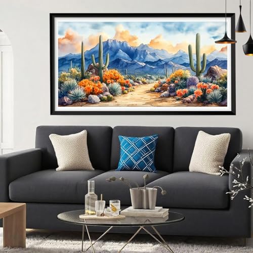 Diamond Painting Kaktus Diamond Painting Erwachsene Anlage Full Drill Cross Stickerei Malerei Kits Groß XXL 40x80cm, 5D DIY Diamant Malerei Kreativ Set für Erwachsene Anfänger, Deko Wohnzimmer Y6-250 von Yeefion