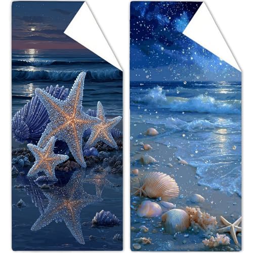 Strandtuch Seestern Mikrofaser Handtuch Sternenhimmel Strandtuch XXL 220x100cm, 2 Stück Stranddecke Sandfrei Super Saugfähig Schwimmhandtücher für Reise Urlaub, Liege Garten, Camping & Strand OC-216 Strandtuch Seestern Mikrofaser Handtuch Sternenhimmel Strandtuch XXL 220x100cm, 2 Stück Stranddecke Sandfrei Super Saugfähig Schwimmhandtücher für Reise Urlaub, Liege Garten, Camping & Strand OC-216 von Yeefion