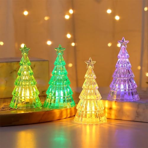 4 Stück Weihnachtsbaum mit LED Beleuchtung Mini Tannenbaum Kristall Nachtlicht Kerzenlichter Kerzenlampe Künstlicher Tannenbaum Kleiner Christbaum Weihnachtsdeko Baum Weihnachten Tischdeko (01#-Klein) 4 Stück Weihnachtsbaum mit LED Beleuchtung Mini Tannenbaum Kristall Nachtlicht Kerzenlichter Kerzenlampe Künstlicher Tannenbaum Kleiner Christbaum Weihnachtsdeko Baum Weihnachten Tischdeko (01#-Klein) von Yeehliny
