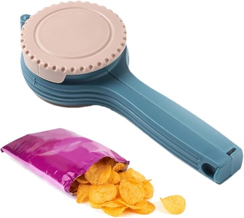 Verschlussclips Mit Ausschütter Tragbar Lebensmittelbeutel Verschlussclips Wiederverwendbare Lebensmittel Tütenverschluss Snackspender für Verpackung Süßigkeiten Snacks Beutelclip (Rosa) von Yeehliny