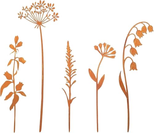 Yeehliny Gartenstecker Roststecker Rost Metallblumen für draußen, Dekostecker Beetstecker Blumenstecker Gartenpfähle Metall Rostiger Blumen Gartendeko für Rasen, Hof, Gehweg, Blumengarten (A/5pcs) Yeehliny Gartenstecker Roststecker Rost Metallblumen für draußen, Dekostecker Beetstecker Blumenstecker Gartenpfähle Metall Rostiger Blumen Gartendeko für Rasen, Hof, Gehweg, Blumengarten (A/5pcs) von Yeehliny