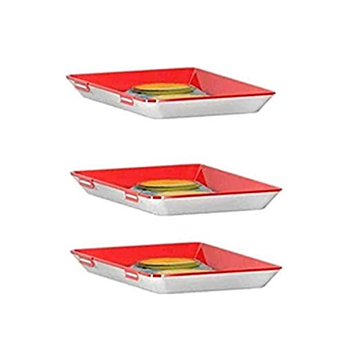 Kreative Lebensmittelkonservierung Tablett, Food Tray, Frischhalteplatten Frischhaltetablett Frischhalteboxen Vakuum Frische Aufbewahrung Tablett Mit Elastischen Film Schnalle Dichtung (3PCS) von Yeehliny