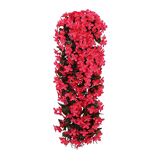 Yeehliny Künstlich Hängende Blumen, Blauregen Efeublumen Künstlicher Hängender Glyzinien, Kunstblumen Veilchen Hgende Blumen Hängeblumen Für Hochzeit Garten Wand Party Home Dekor 70CM (1PC/Rot) von Yeehliny