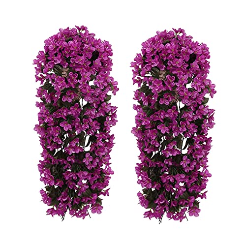 Yeehliny Künstlich Hängende Blumen, Blauregen Efeublumen Künstlicher Hängender Glyzinien, Kunstblumen Veilchen Hgende Blumen Hängeblumen Für Hochzeit Garten Wand Party Home Dekor 70CM (2PCS/Fuchsia) von Yeehliny