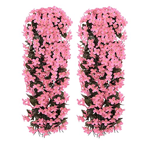 Yeehliny Künstlich Hängende Blumen, Blauregen Efeublumen Künstlicher Hängender Glyzinien, Kunstblumen Veilchen Hgende Blumen Hängeblumen Für Hochzeit Garten Wand Party Home Dekor 70CM (2PCS/Rosa) von Yeehliny