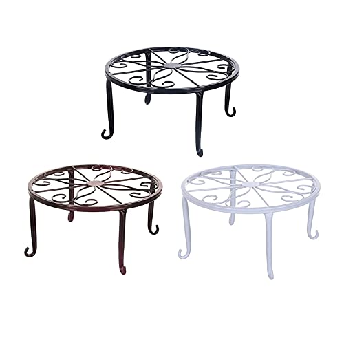 Yeehliny Metall-Pflanzenständer, Blumentopfhalter, Kunst-Topfhalter, Schmiedeeisen, Blumenhocker Blumentopfständer, Flowerpot Basis für Innen-Balkon Outdoor Garten (3PC-Mix) von Yeehliny