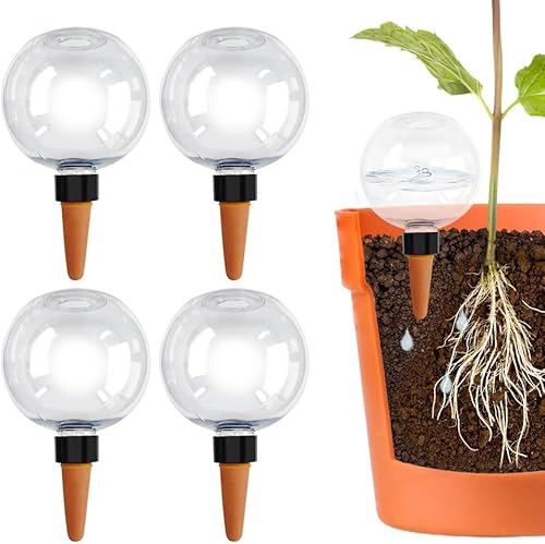 Yeehliny Pflanzen Bewässerungskugeln Automatische Pflanzenbewässerung Zwiebeln mit Tropfsystem Bewässerung Zimmerpflanzen Selbstbewässerung Gießkugeln für Zimmer, Balkon & Garten (4 Stück) von Yeehliny