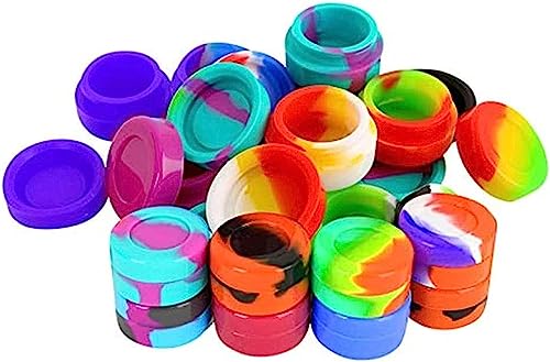Yeehliny Silikon Dab Behälter Silikon Wachs Behälter Silikonbehälter Wachsöl Silikonbehälter Tupferbehälter Kleine Runde Behälter Antihaft-silikonöl Küche Konzentratbehälter (7ml, 10PCS) von Yeehliny