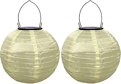 Yeehliny Solar Lampions Außen Wetterfest Solar LED Laterne Wasserdicht Nylon Garten Laterne Solarlaterne für außen Hängend Solarlampiongs Runder Lampenschirm Garten Deko Außendeko (20cm/2PCS/Beige) Yeehliny Solar Lampions Außen Wetterfest Solar LED Laterne Wasserdicht Nylon Garten Laterne Solarlaterne für außen Hängend Solarlampiongs Runder Lampenschirm Garten Deko Außendeko (20cm/2PCS/Beige) von Yeehliny
