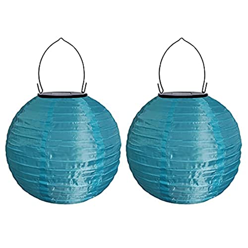 Yeehliny Solar Lampions Außen Wetterfest Solar LED Laterne Wasserdicht Nylon Garten Laterne Solarlaterne für außen Hängend Solarlampiongs Runder Lampenschirm Garten Deko Außendeko (20cm/2PCS/Blau) Yeehliny Solar Lampions Außen Wetterfest Solar LED Laterne Wasserdicht Nylon Garten Laterne Solarlaterne für außen Hängend Solarlampiongs Runder Lampenschirm Garten Deko Außendeko (20cm/2PCS/Blau) von Yeehliny