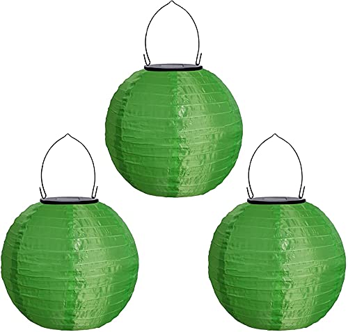 Yeehliny Solar Lampions Außen Wetterfest Solar LED Laterne Wasserdicht Nylon Garten Laterne Solarlaterne für außen Hängend Solarlampiongs Runder Lampenschirm Garten Deko Außendeko (20cm/3PCS/Grün) Yeehliny Solar Lampions Außen Wetterfest Solar LED Laterne Wasserdicht Nylon Garten Laterne Solarlaterne für außen Hängend Solarlampiongs Runder Lampenschirm Garten Deko Außendeko (20cm/3PCS/Grün) von Yeehliny